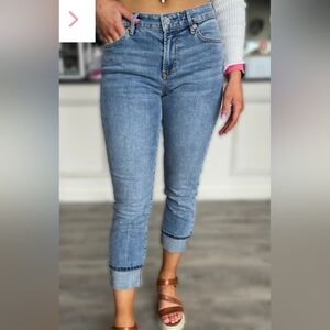 Dear John Blaire Women's Denim Cropped High-Rise Jeans Capris Size 32